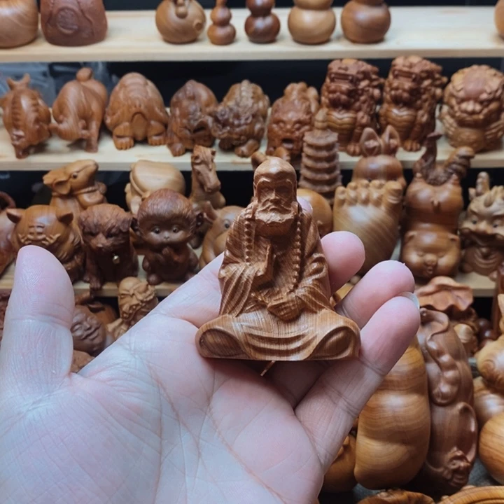 木质落*崖柏木雕。。