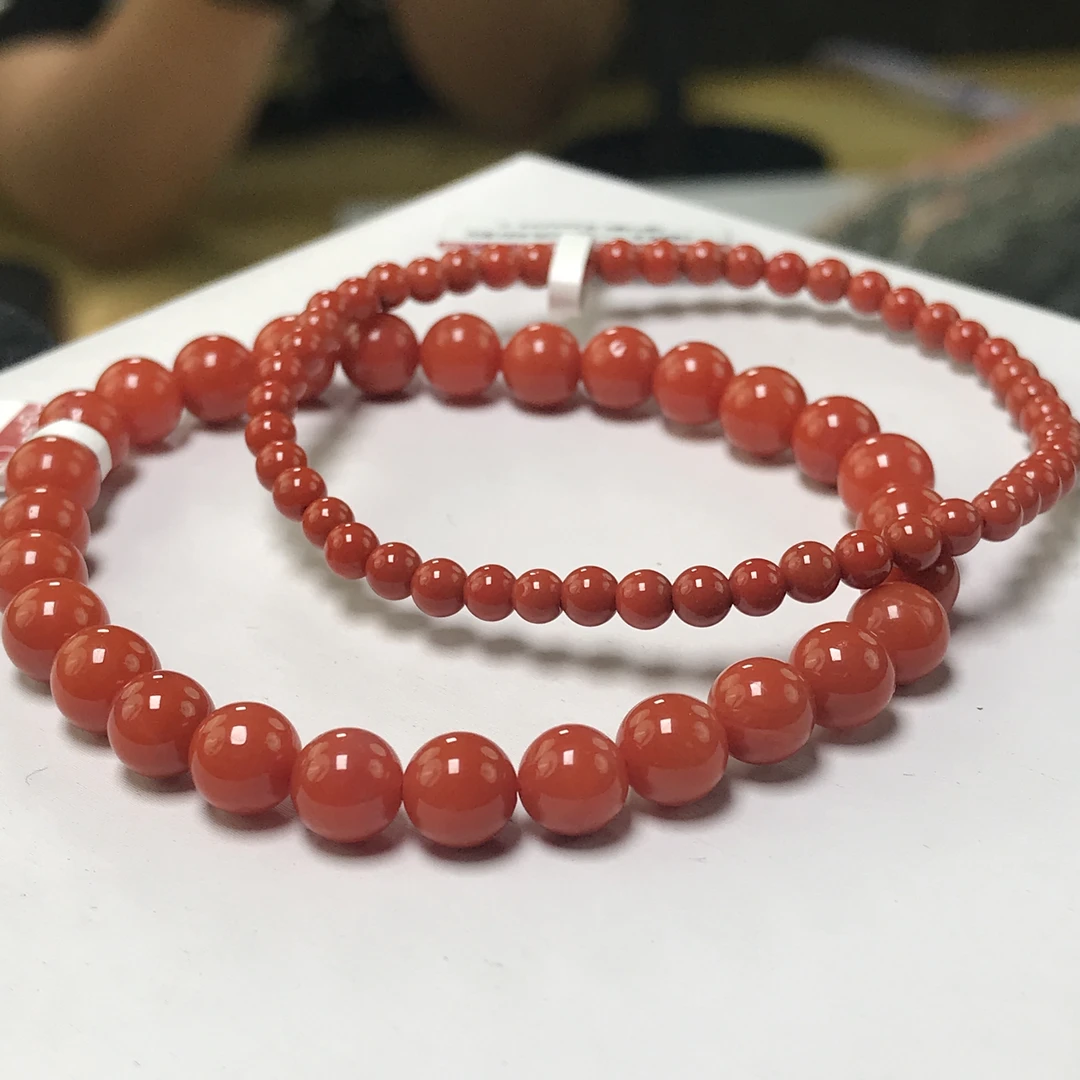 【小刘南红】保山南红 活动款手串 5-5mm+ 多样性发一