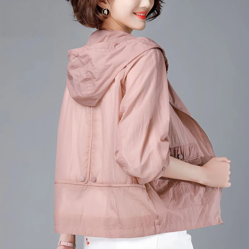 直播防晒衣043女防晒服衫宽松百搭薄上衣外套