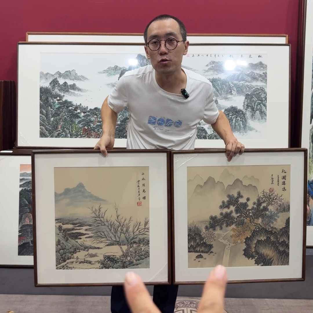 国画手绘作品带框60/60