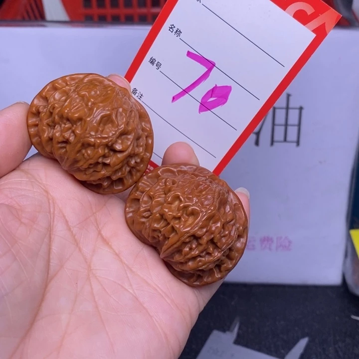 把件文玩核桃70，42宫灯色差