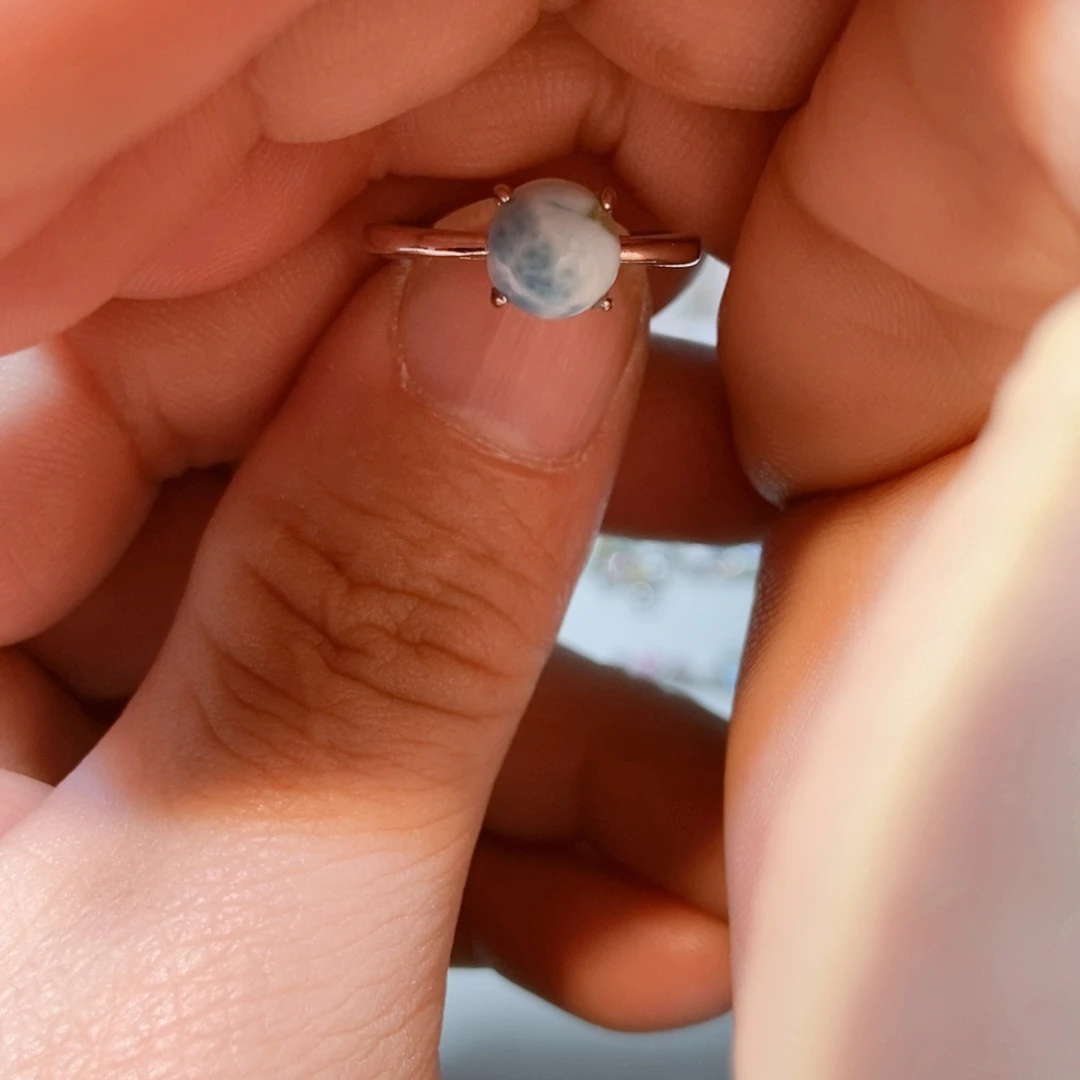 绿水晶戒指银S925镶嵌