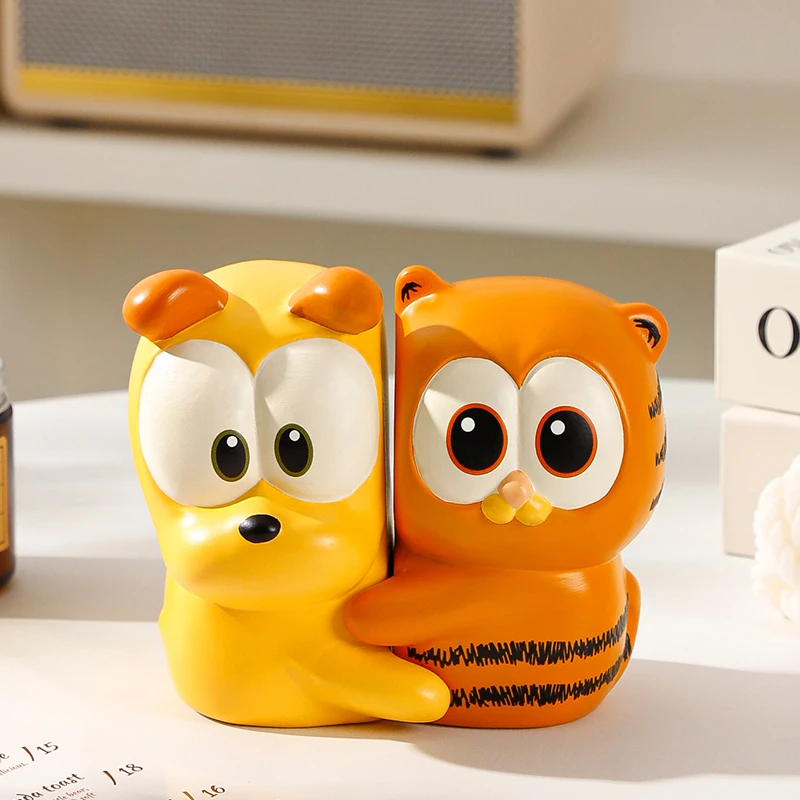 加菲欧迪书挡摆件客厅玄关桌面酒柜送闺蜜送小孩小众可爱家居饰品