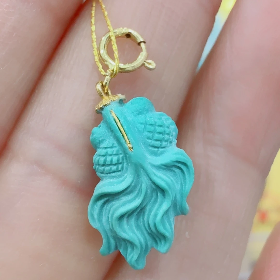 18K金镶嵌绿松石珠宝奇石