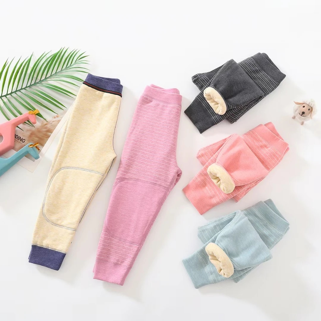 3736男女童青少年蚕丝羊毛护膝双层保暖裤校服神器