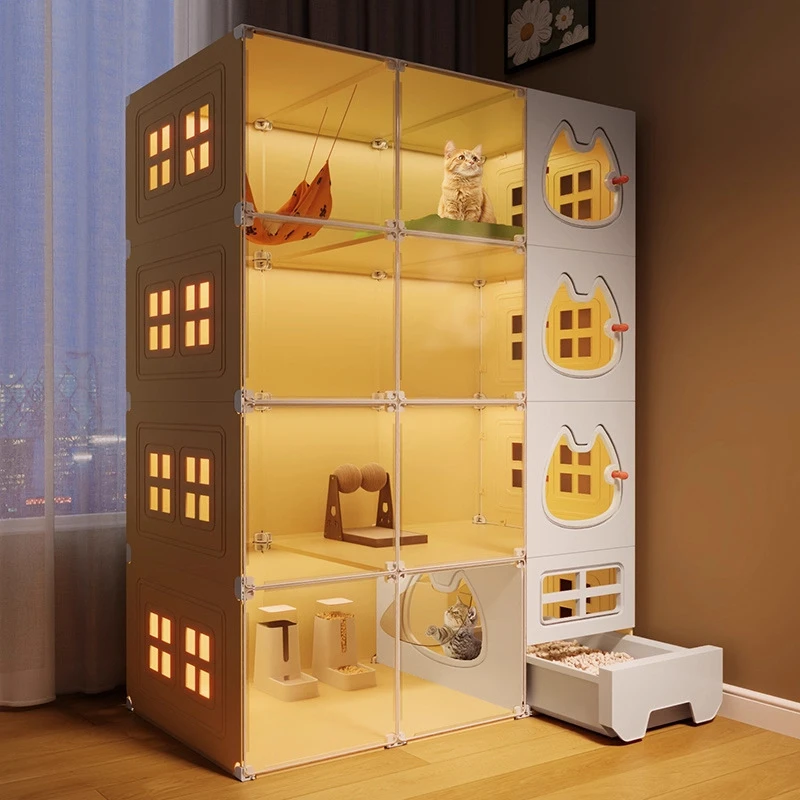猫柜猫别墅猫笼子超大自由空间家用室内猫窝厕所一体一室一厅一卫