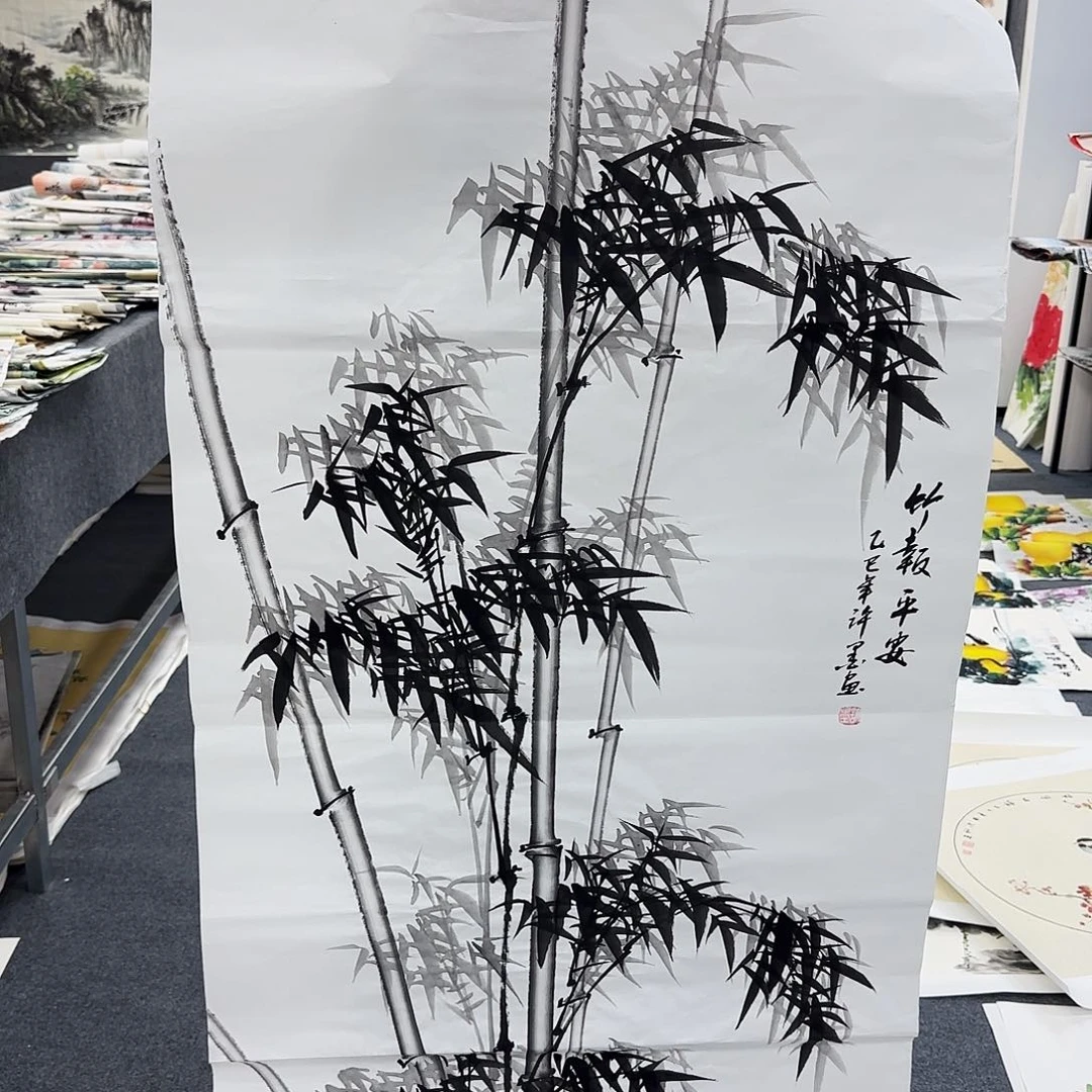 国画作品小姐姐放漏中