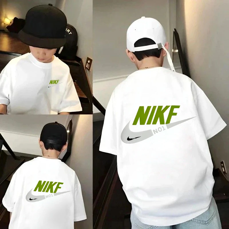 简约潮T~男童2025新款韩范字母印花简约潮酷时髦T恤短袖9901