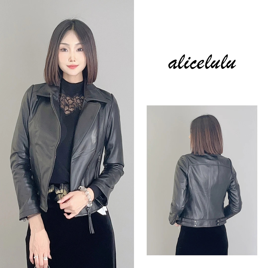 1 ALICE 优雅朋克短外套 绵羊皮 飒美机车 S2139957Tr