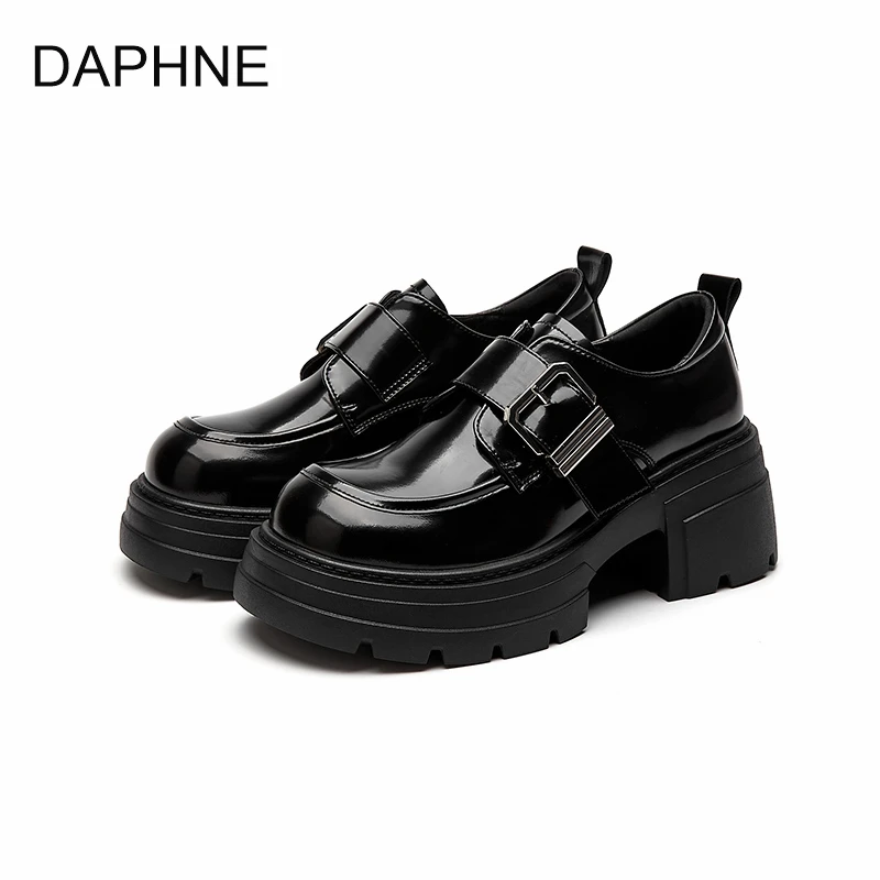 达芙妮厚底乐福鞋女2025春季新款英伦风小皮鞋百搭玛丽珍女鞋子