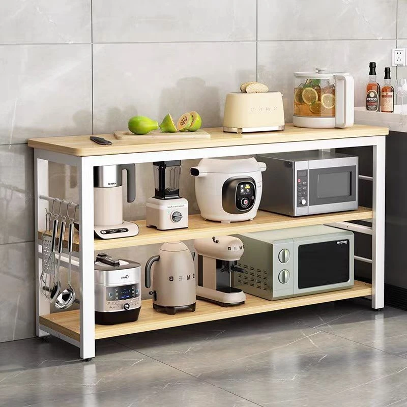 多功能储物柜子微波炉切菜餐边碗柜厨房橱柜置物架落地多层收纳柜