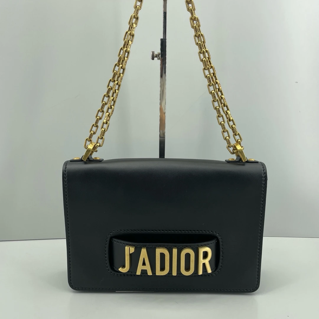 95新 DIOR/迪奥 优选/J'adior黑金中号链条包 25x16x6 Z02196