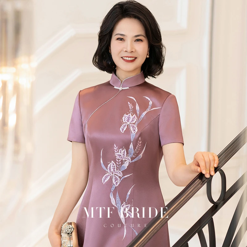 满庭芳华【东篱杖雪】婚宴礼服秋季婚礼女高端气质喜婆婆旗袍