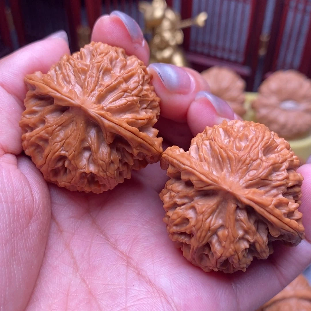 文玩核桃把件红皮苹果41全品