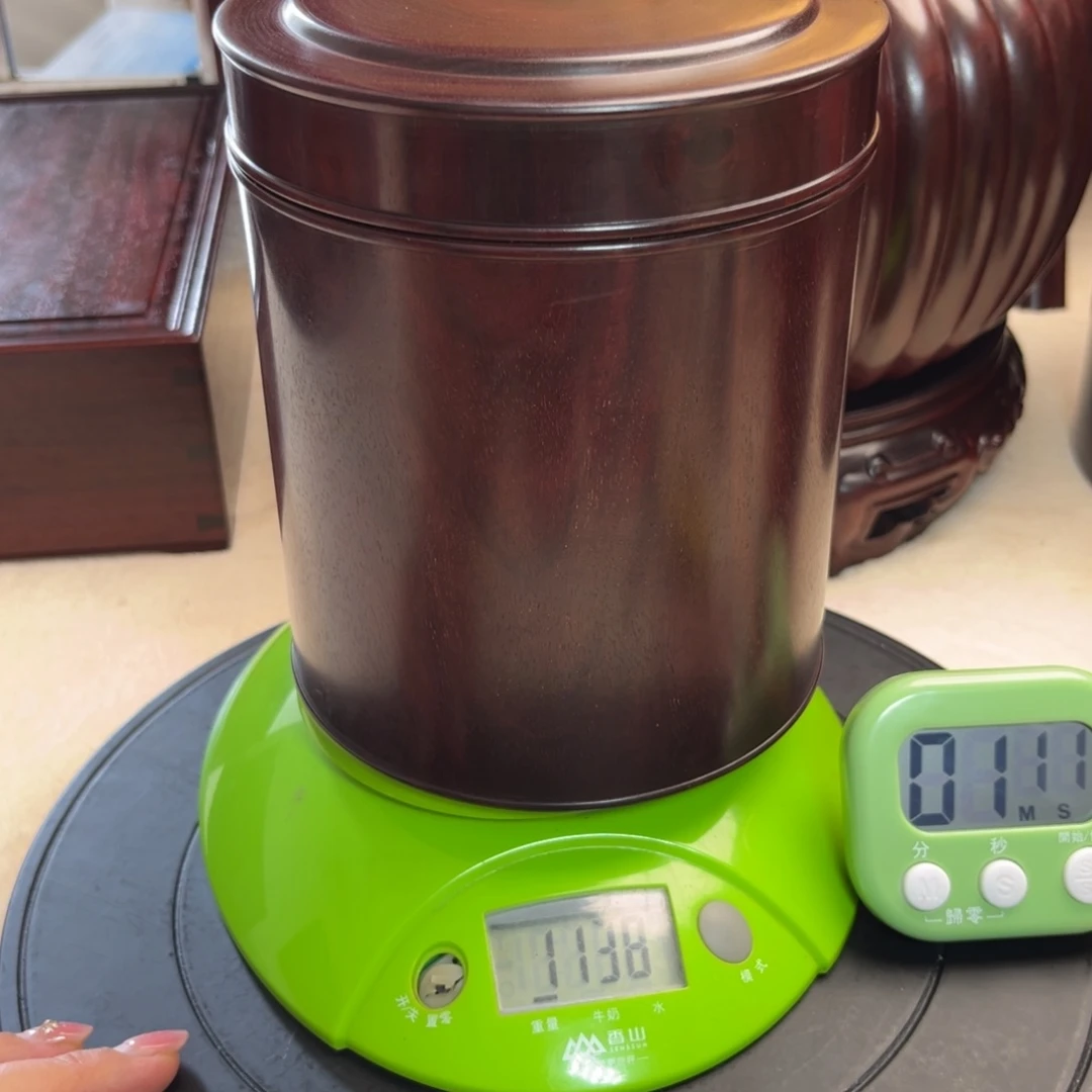 小***桃檀香木小叶紫檀茶叶罐