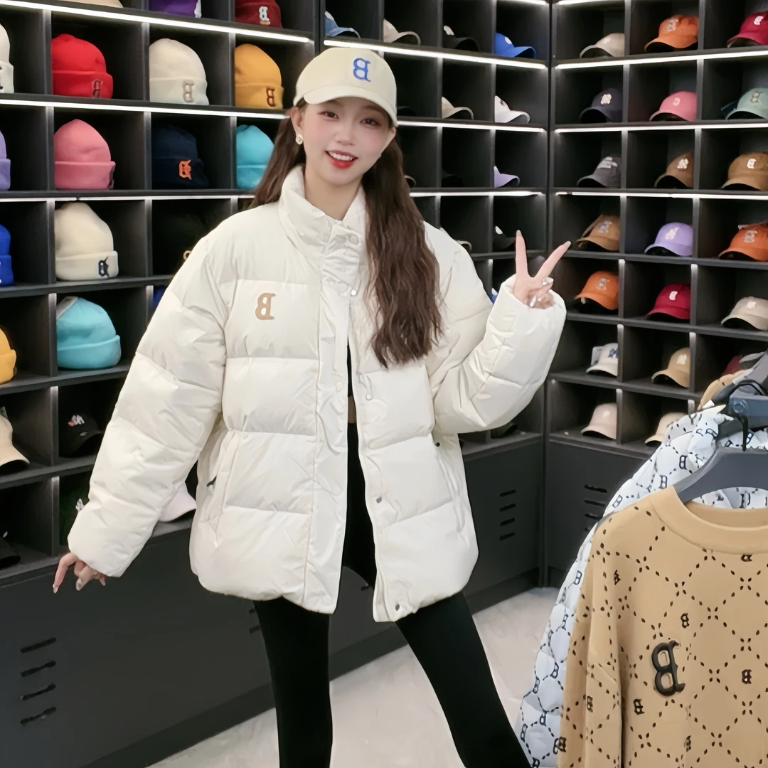 CLNKEL联名款百搭休闲情侣款立领保暖冬季潮流羽绒服宽松120晴晴