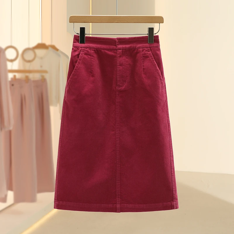 【Fy】复古纯棉小个子洋气直筒半身裙2025春新款专柜撤柜品牌女装