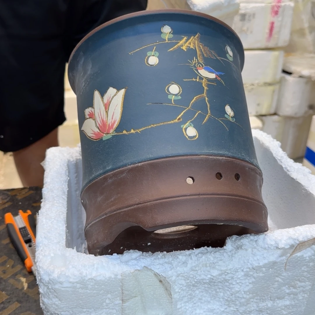 紫砂花盆口径24厘米