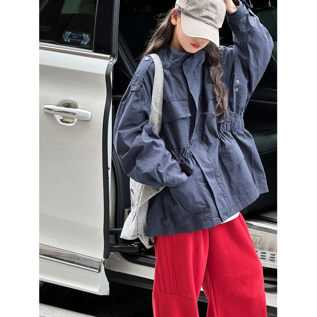 K29517孙小美韩系女童外套2025新款秋装儿童夹克上衣大童春秋风衣