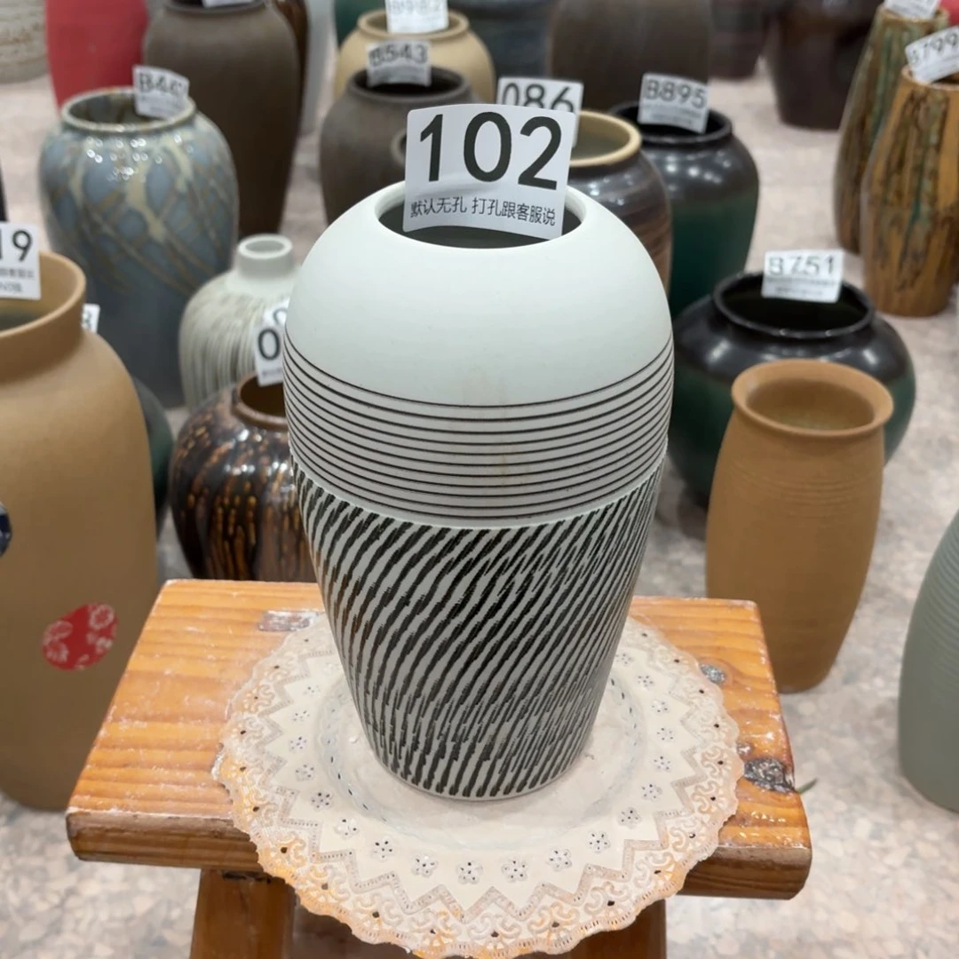 摆件瑕疵102景德镇陶瓷花瓶高21口6.5