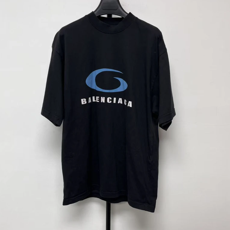未使用 Balenciaga/巴黎世家 字母Logo图案印花圆领短袖 03009