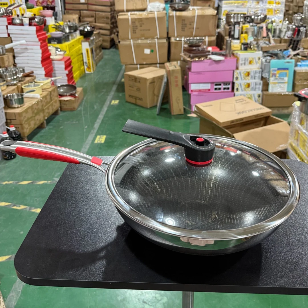 品牌尾货 316L不锈钢不粘微压炒锅 全灶具通用 32cm