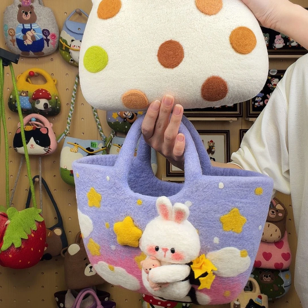 刘***三羊毛羊毛毡手作包528➕246