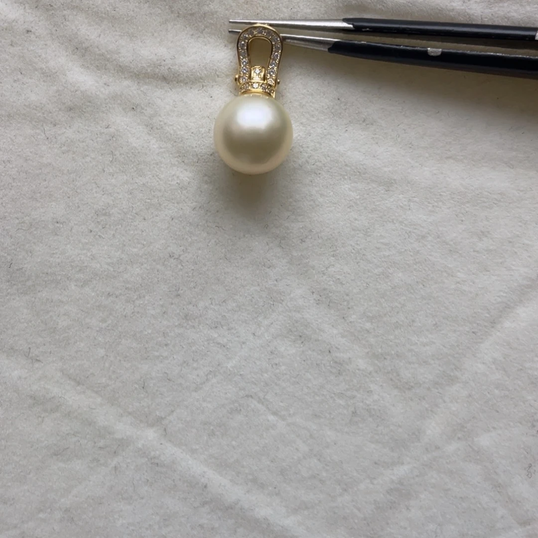 银S925镶嵌吊坠(不含链)海水珍珠