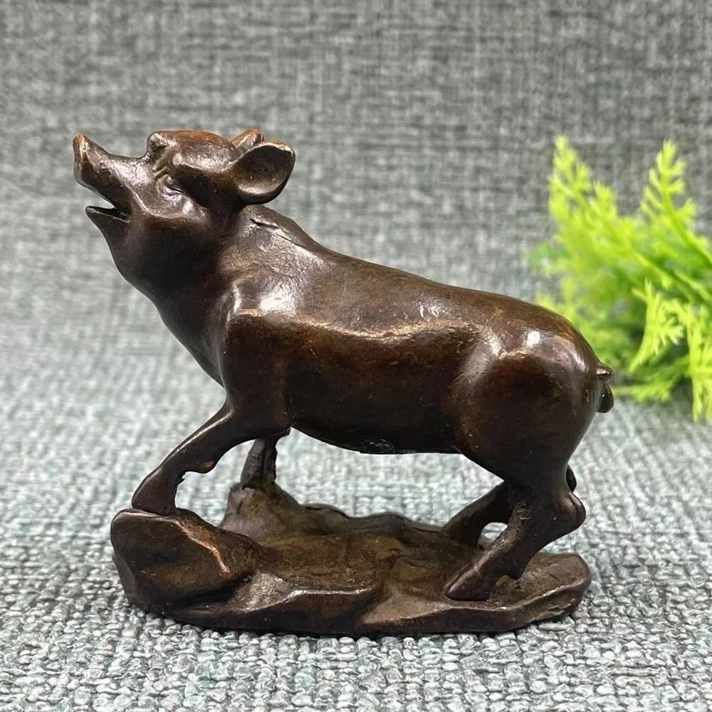 复古铜器摆件荣宝斋生肖猪