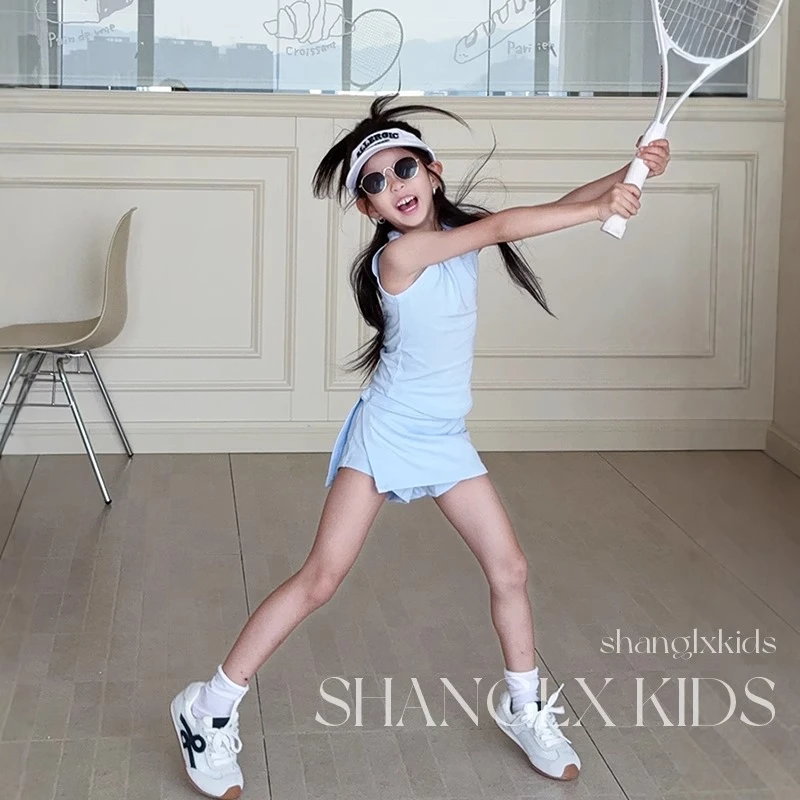 巨好看的女童套装运动服网球服套装2025新款儿童女大童时髦夏季潮