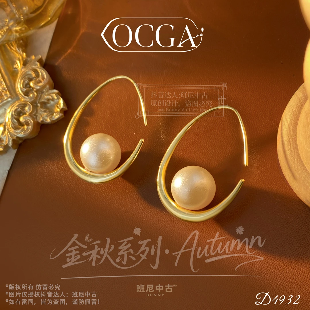 镀K金D4932法【宛若清雅】OCGA 欧斯伽斯耳环