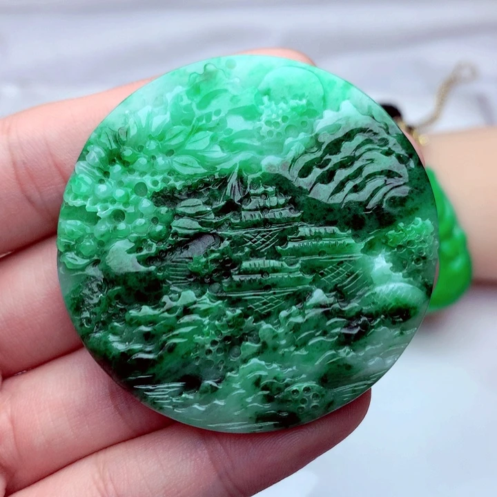 翡翠未镶嵌吊坠(不含链)