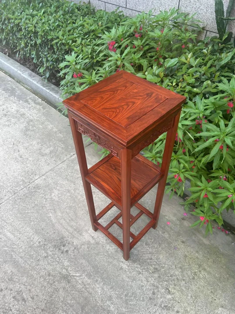 福利款实木100高福利花架刺猬紫檀简约家用落地花几置物架盆景架