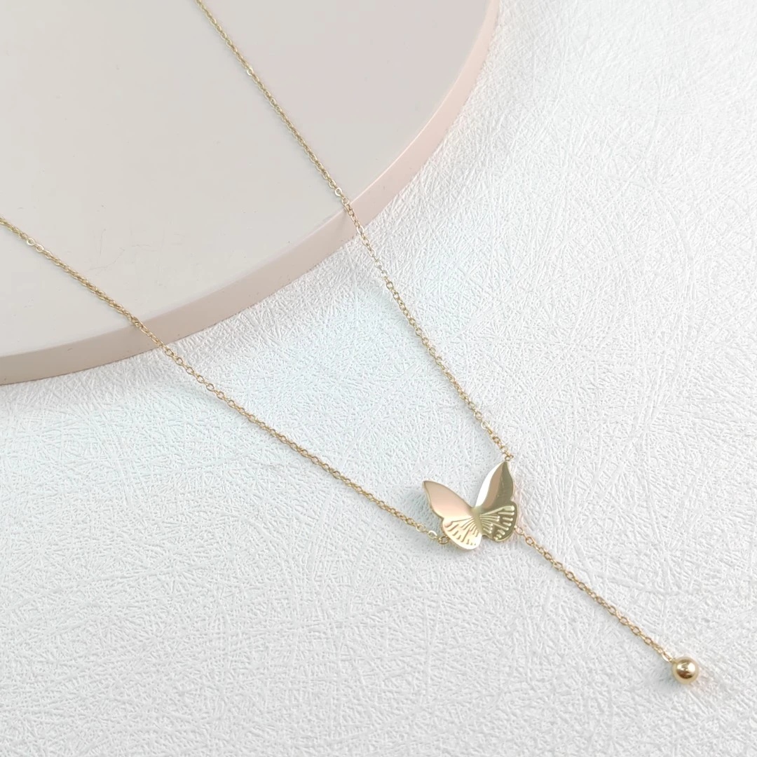 XUPING/旭平首饰 不锈钢项链 新年时尚蝴蝶项链 GDM T001070213