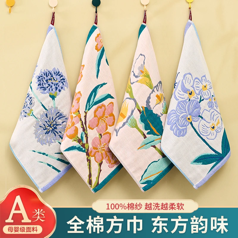 纯棉纱布大方巾柔软吸水洗脸巾不掉毛擦手巾手帕100全棉2025新款