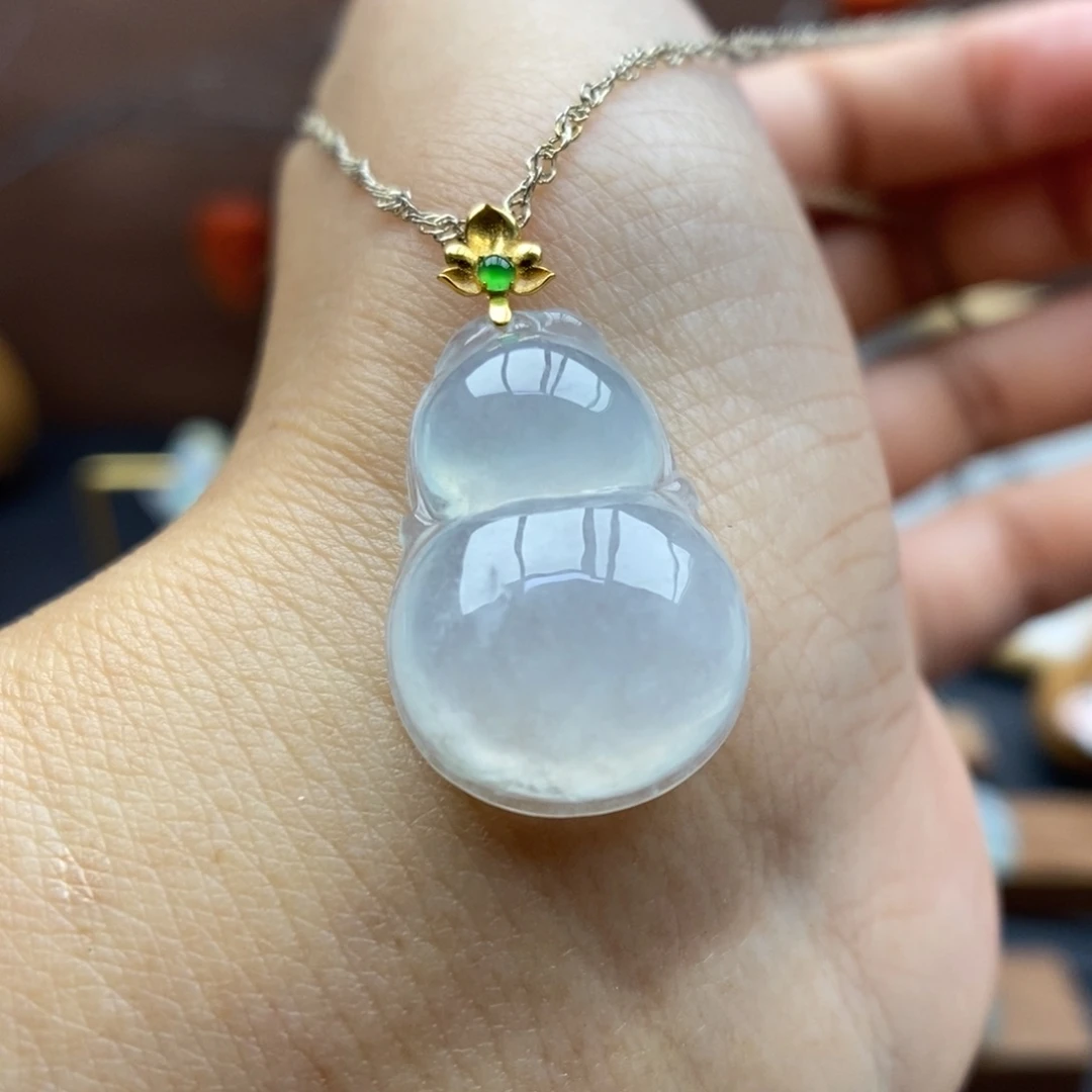 【闪购商品】颈饰18K金镶嵌翡翠13