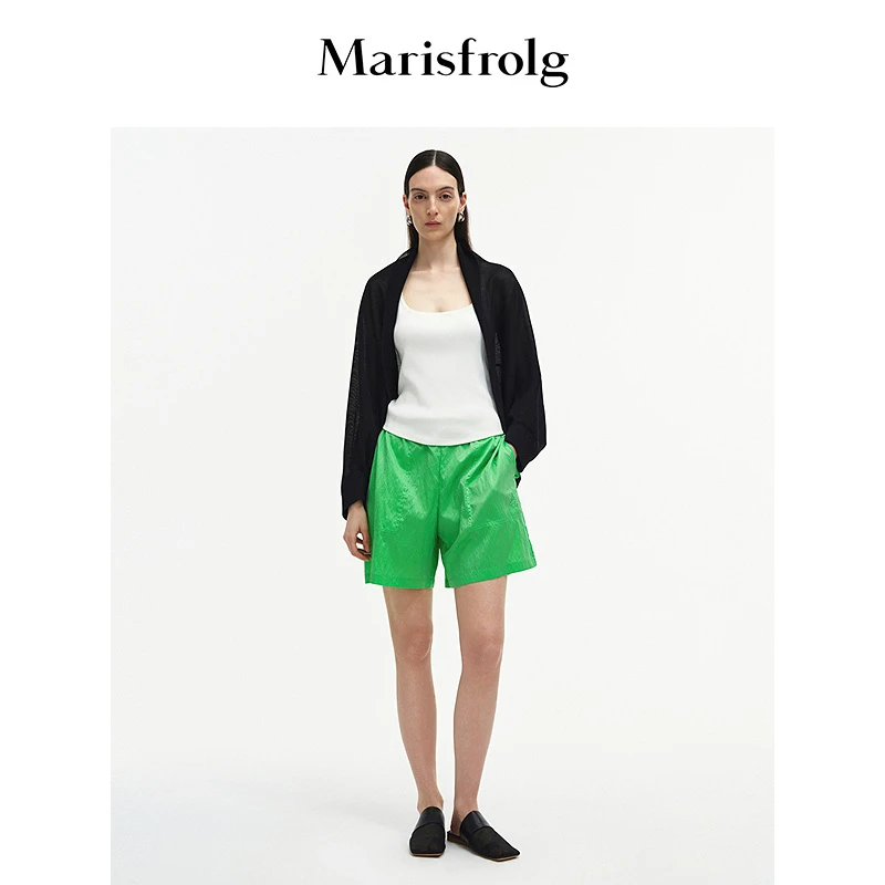 Marisfrolg玛丝菲尔25年夏季绿色短裤A1FZ23865