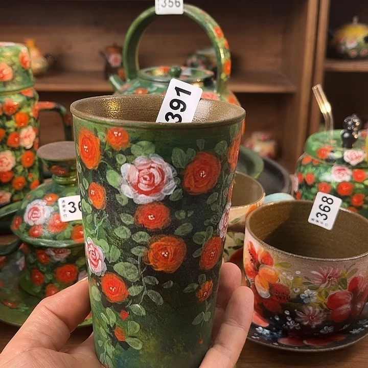 沿***~纯纯莫奈油画风纯纯莫奈油画风杯杯杯