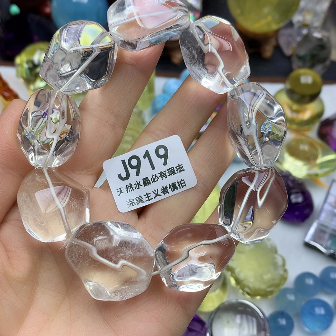 美***天珠宝半成品水晶未镶嵌