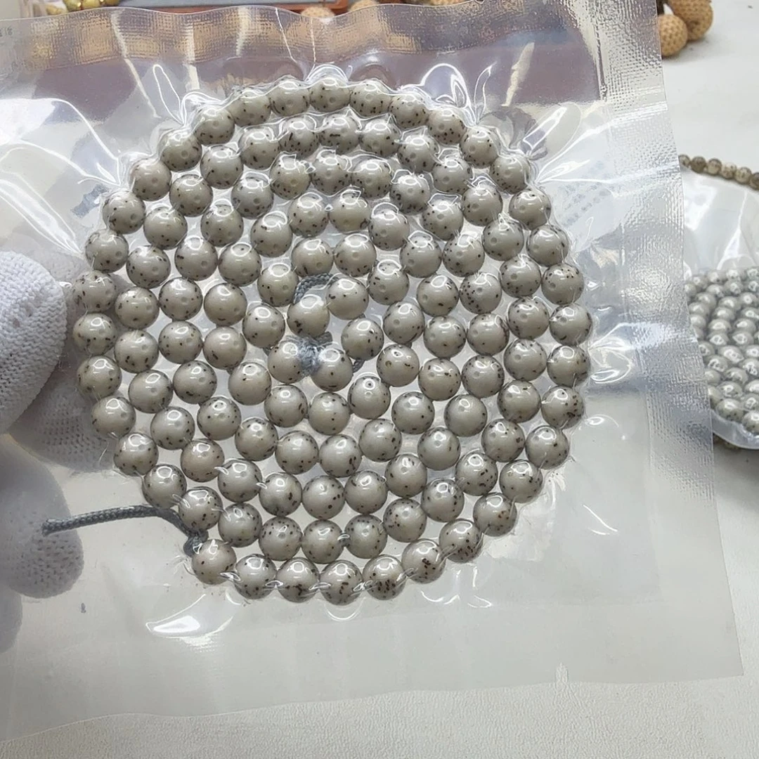 星月菩提吊坠10一物一图冰白大眼睛牛毛星7圆108