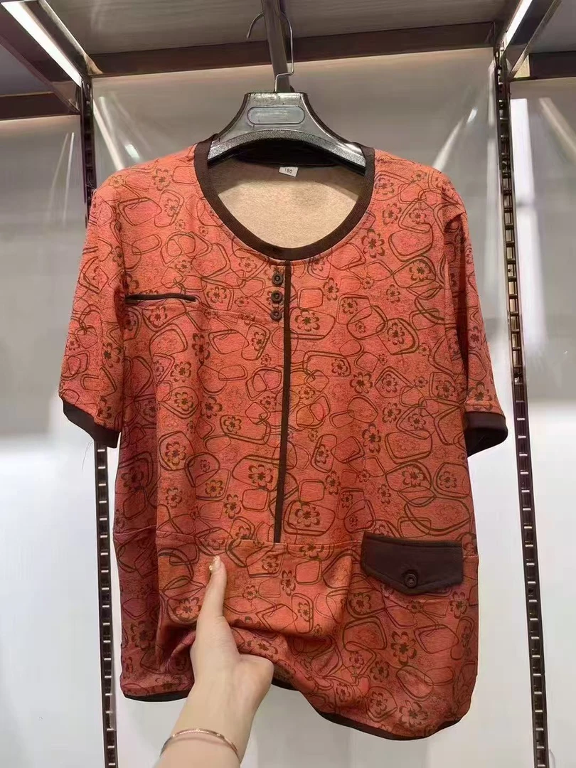 0124夏季小碎花侧兜上衣