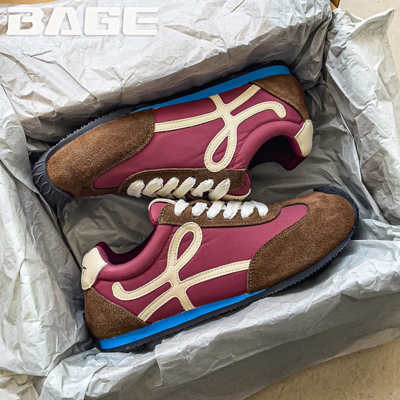 八哥欧洲站男鞋冬季德训透气复古潮牌百搭休闲男士厚底阿甘运动鞋