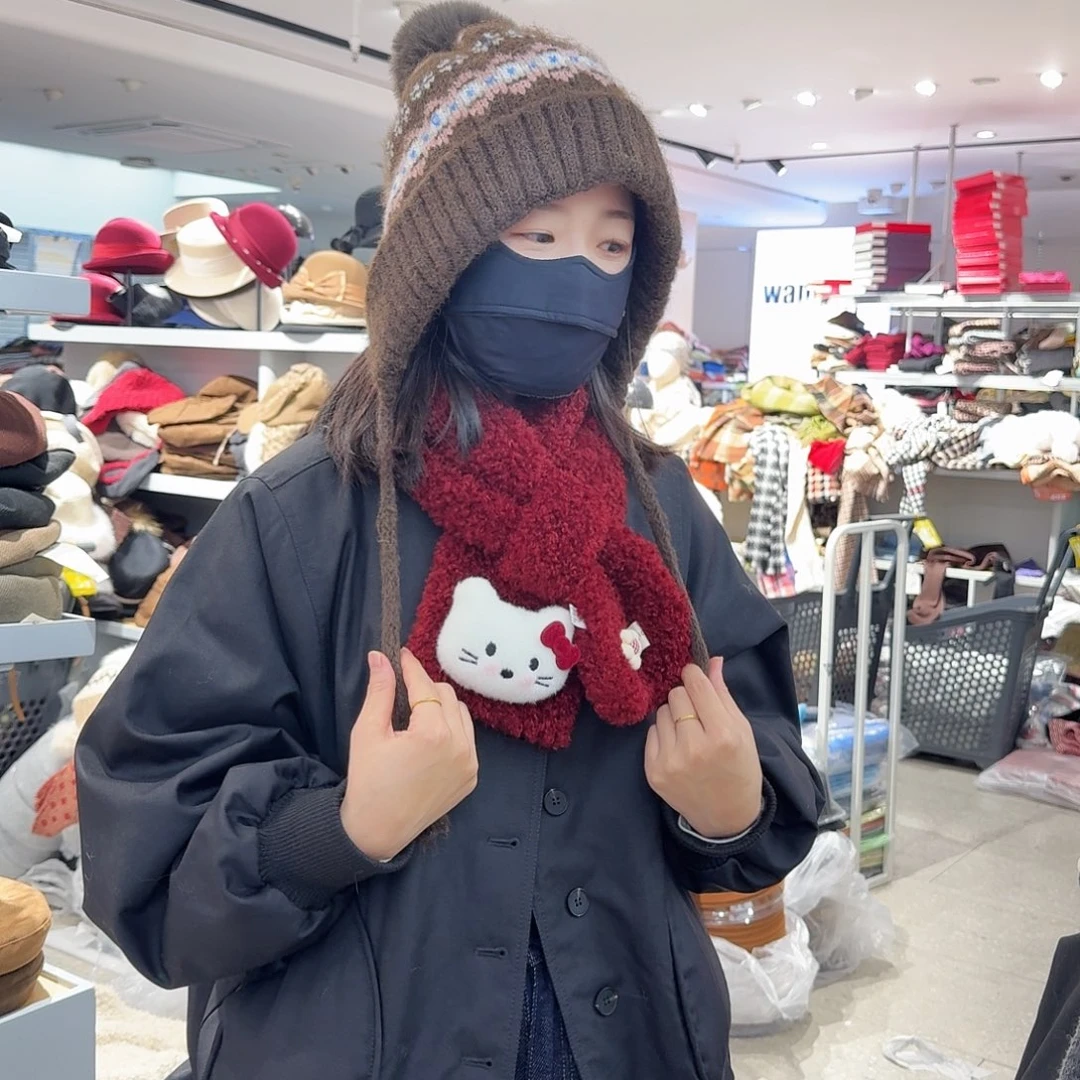 毛线口罩加绒保暖双层透气