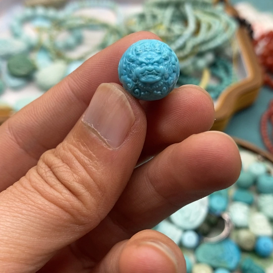 【闪购商品】绿松石424未镶嵌老****鱼绿松石