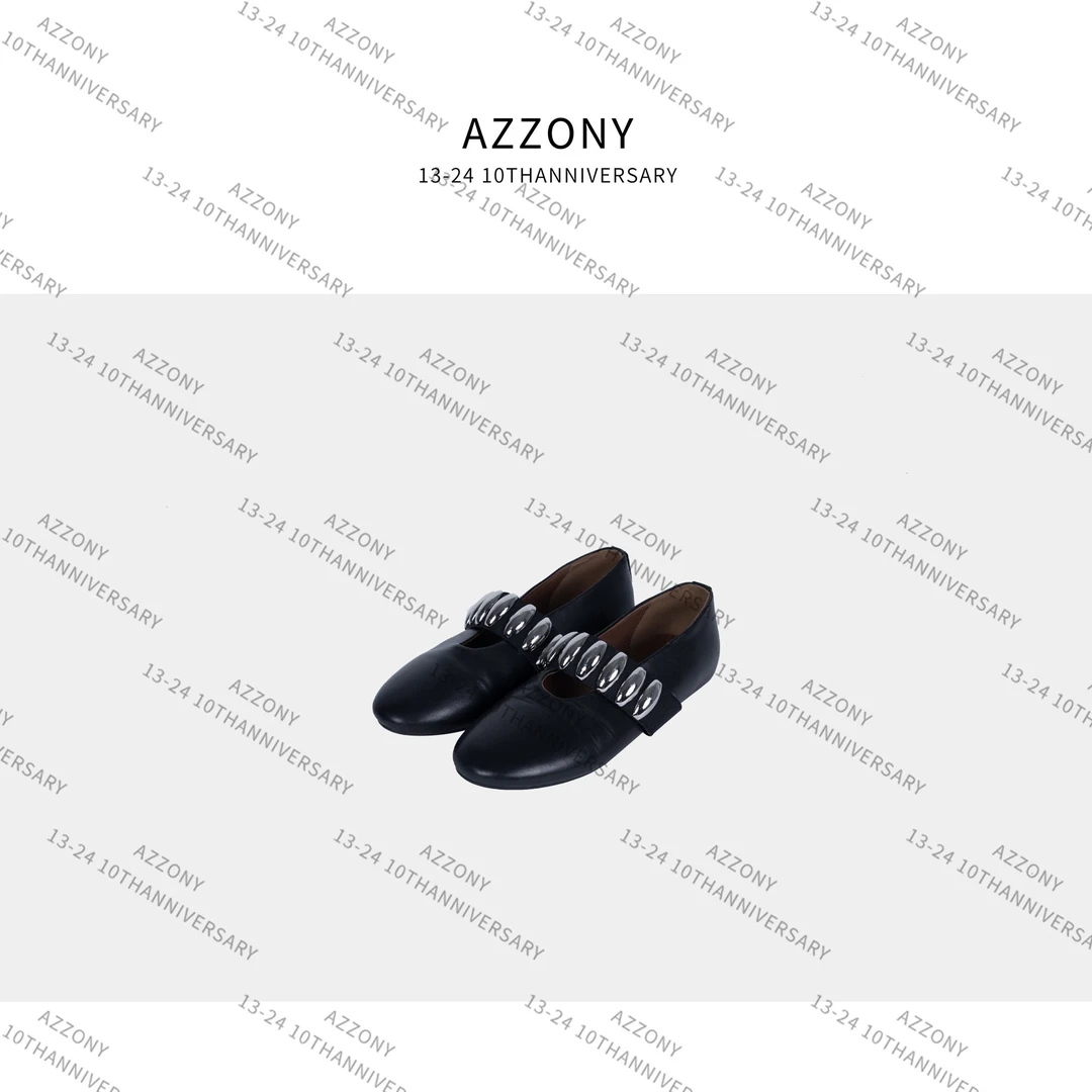 AZ-XJ 早春一字扣单鞋 2025NEW春款 0816-1