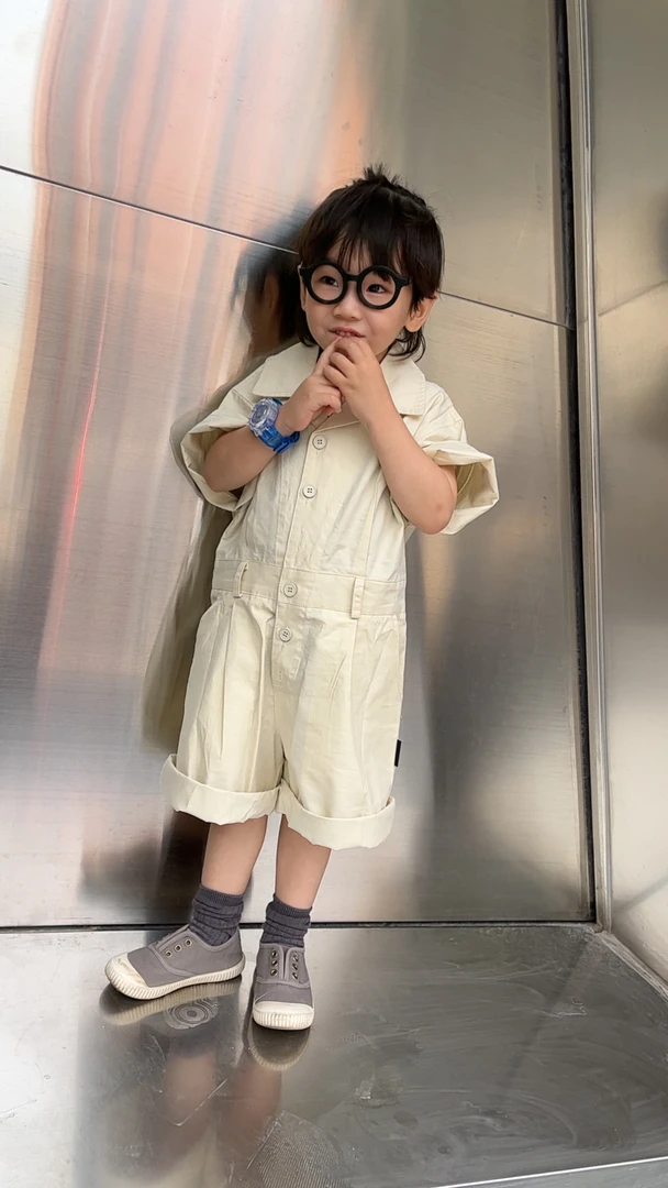 连体衣2025夏季新款韩版设计师款男女宝薄款外出服