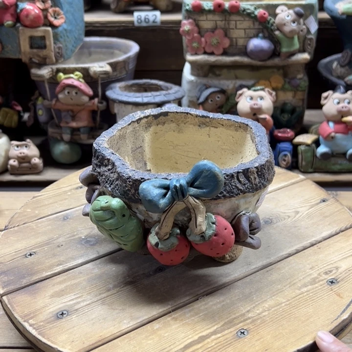 嘻哈多肉花盆百搭