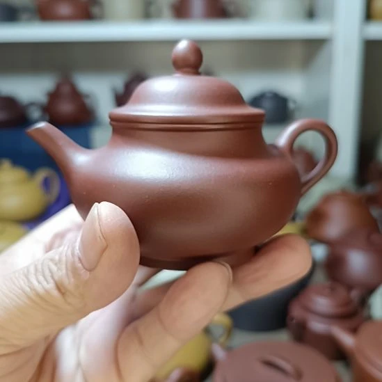 紫砂茶壶原矿清水泥霖月170cc半手工