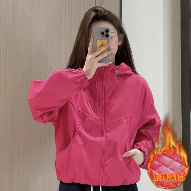 【加厚加棉】冲锋衣女春秋季短款外套运动新款爆款洋气夹克女上衣