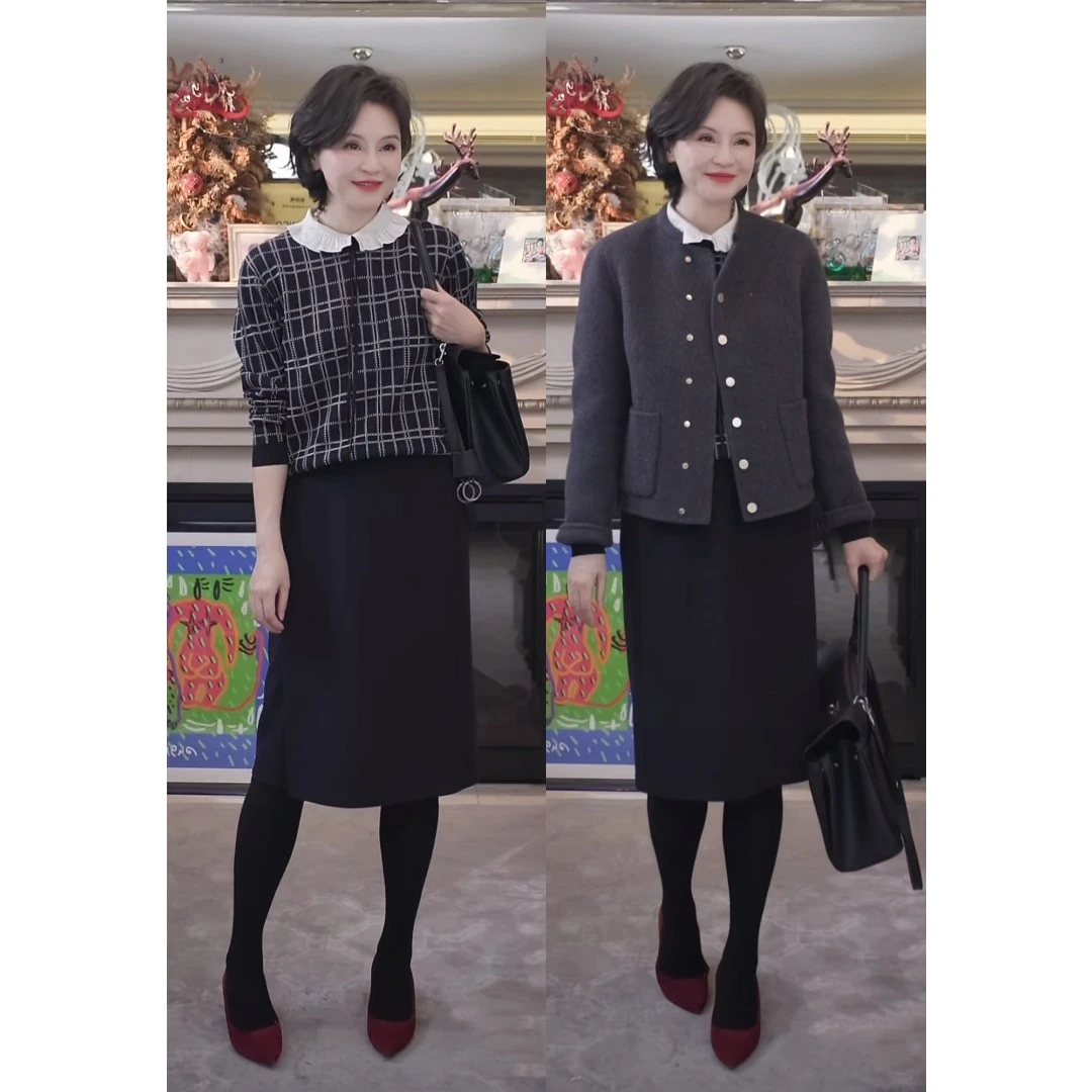 我是摩羯秀场半裙 时尚优雅山羊绒桑蚕丝腰带16针秋冬裙子